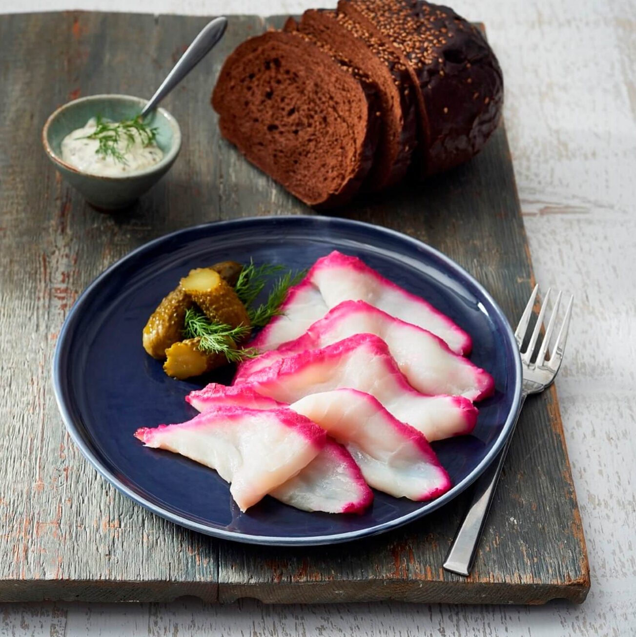 Image of Beetroot Cured Halibut