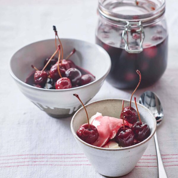 Cherries In Brandy with Ice Cream