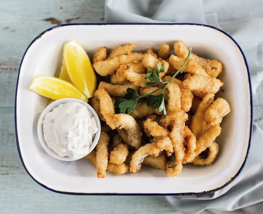 Sole Goujons with Lemon, Capers, Parsley & Olive Oil