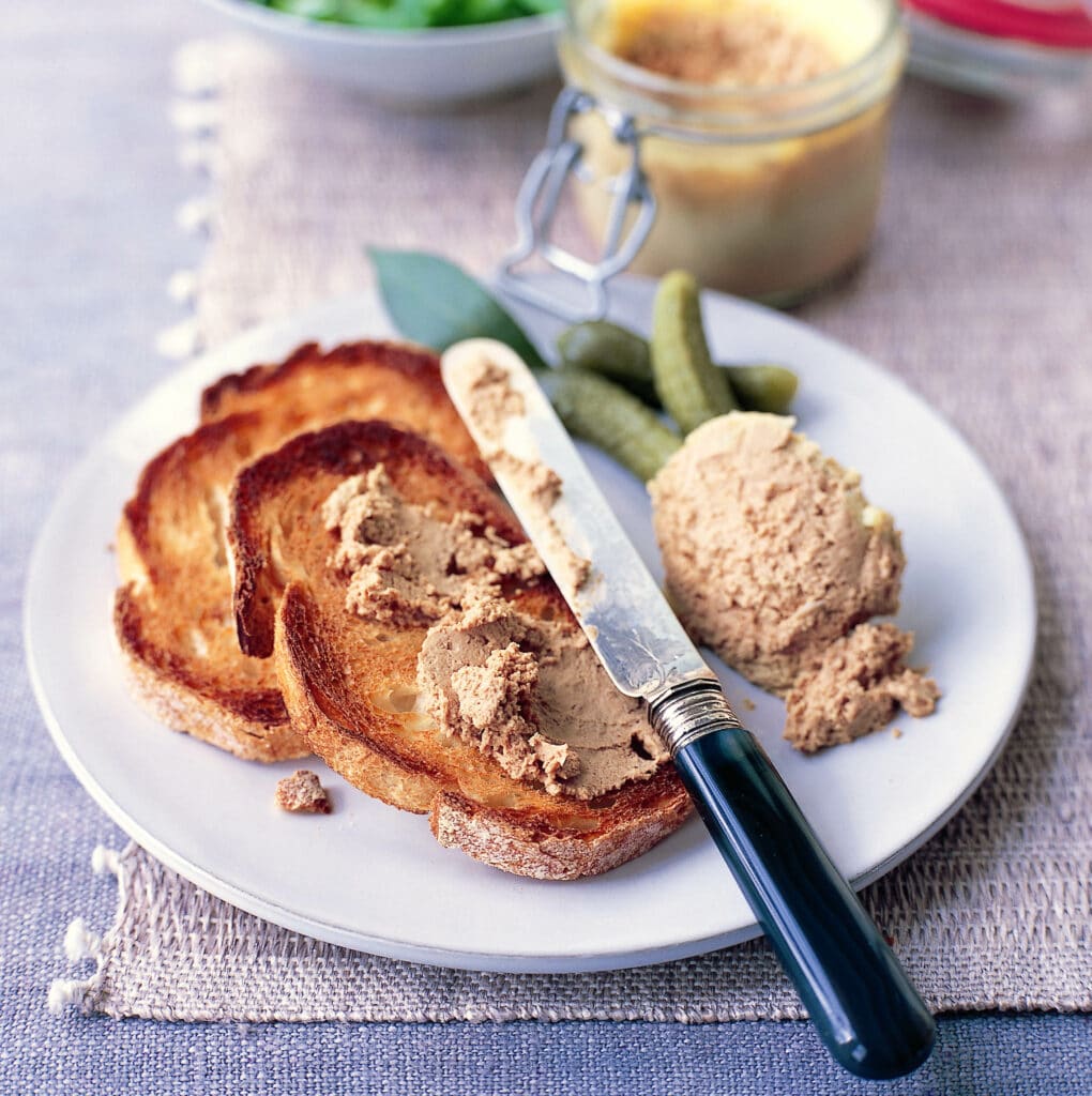 chicken liver parfait on toast