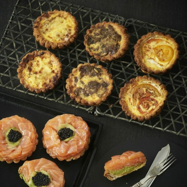 Formans Selection of Vegetarian Tartlets and Smoked Salmon Tartlet