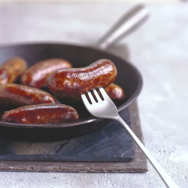 Hepburn's Sausages in a pan