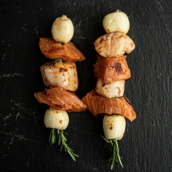 Salmon & Scallop Kebabs