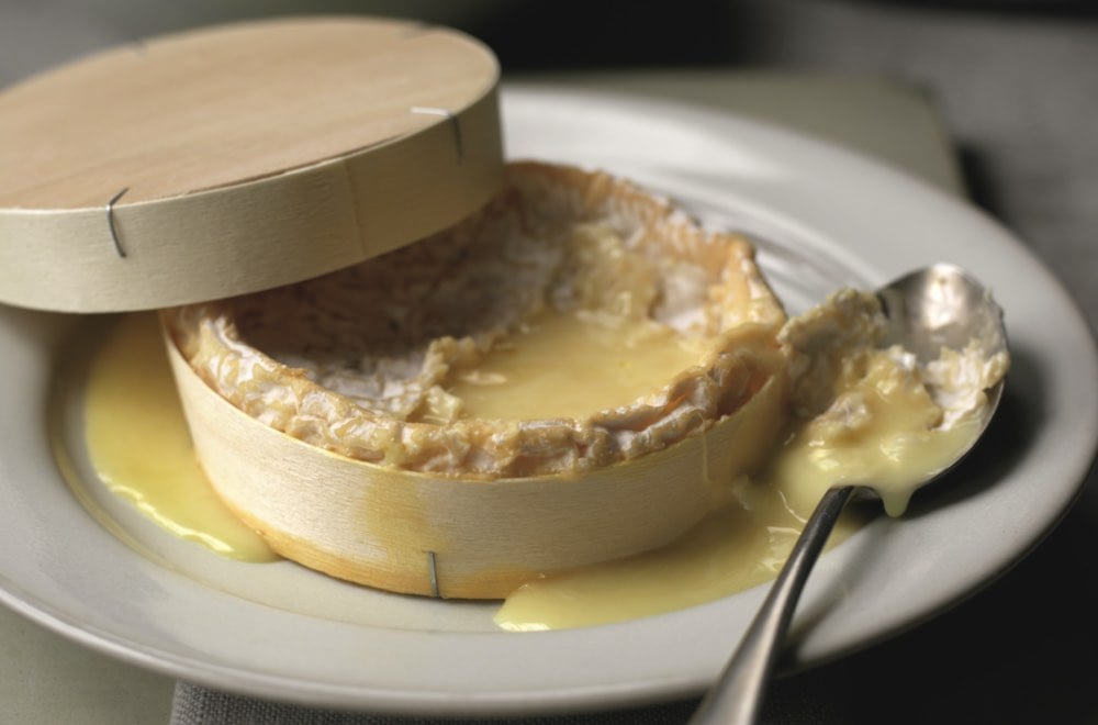 Cheese on plate.