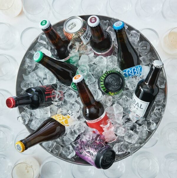 Bucket of beers in ice.