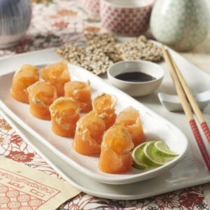 Wasabi and Ginger Cured Salmon