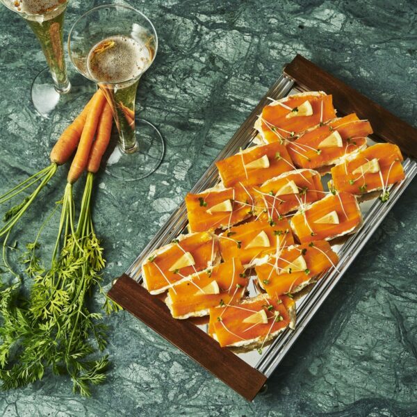 Vegan smoked salmon with carrot