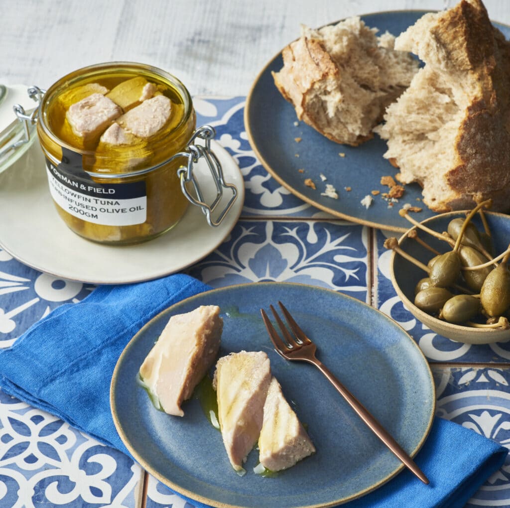 Yellowfin Tuna in Herb Infused Olive Oil Forman & Field