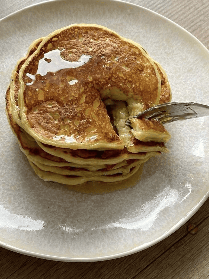 Image of Buttermilk Pancakes with Maple Syrup